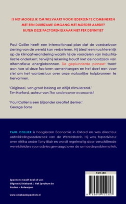 Achterkant van De geplunderde planeet