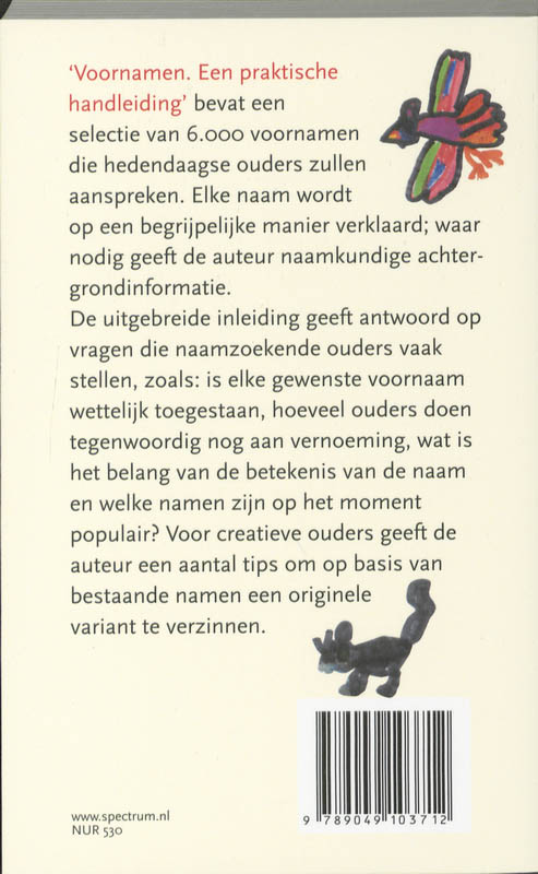 Achterkant van Voornamen
