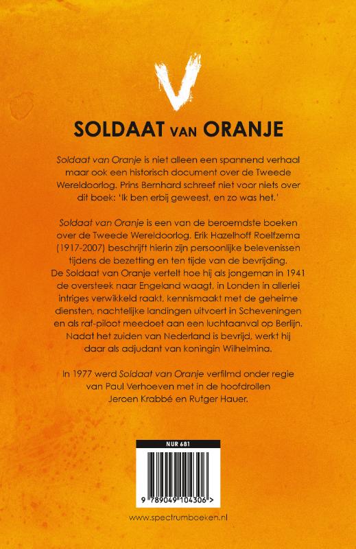 Achterkant van Soldaat van Oranje