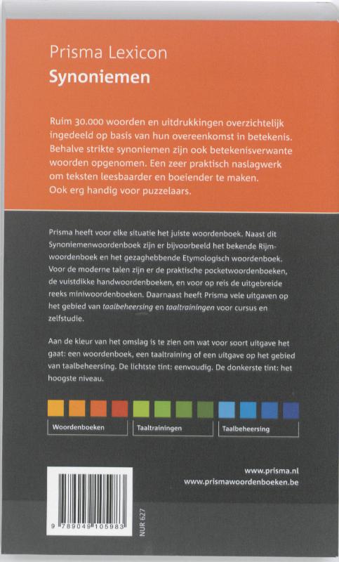 Achterkant van Synoniemen