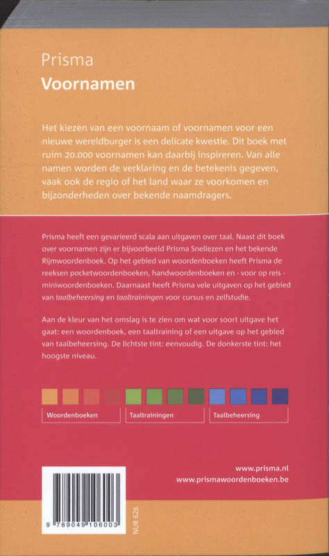 Achterkant van Voornamen
