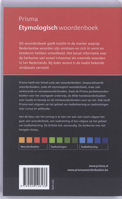 Achterkant van Etymologisch Woordenboek