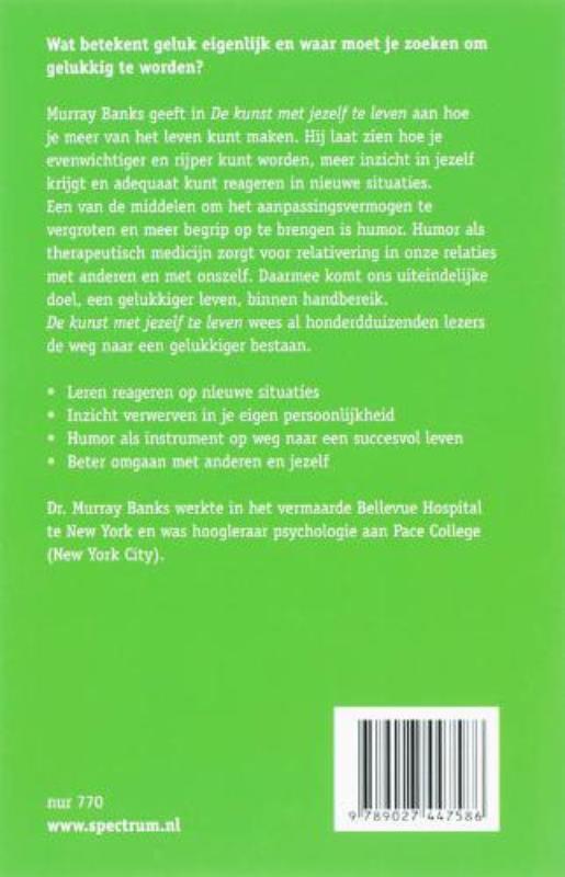 Achterkant van De kunst met jezelf te leven
