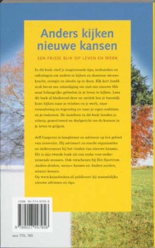 Achterkant van Anders kijken, nieuwe kansen