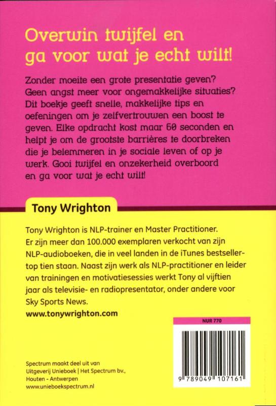 Achterkant van Zelfvertrouwen in 60 seconden