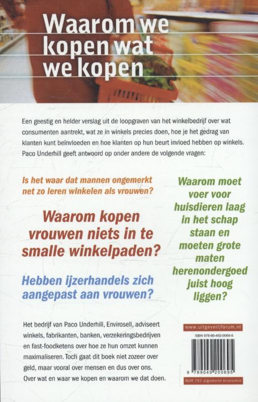 Achterkant van Waarom we kopen wat we kopen
