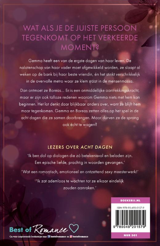 Achterkant van Acht dagen