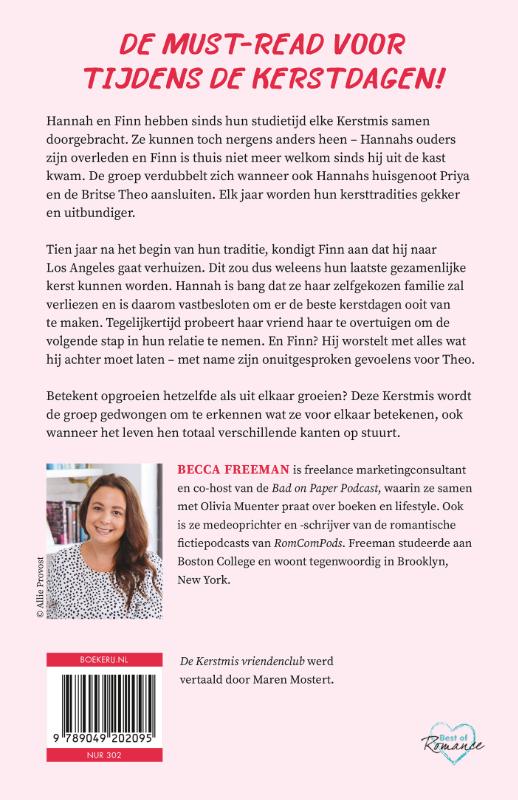 Achterkant van De Kerstmis vriendenclub