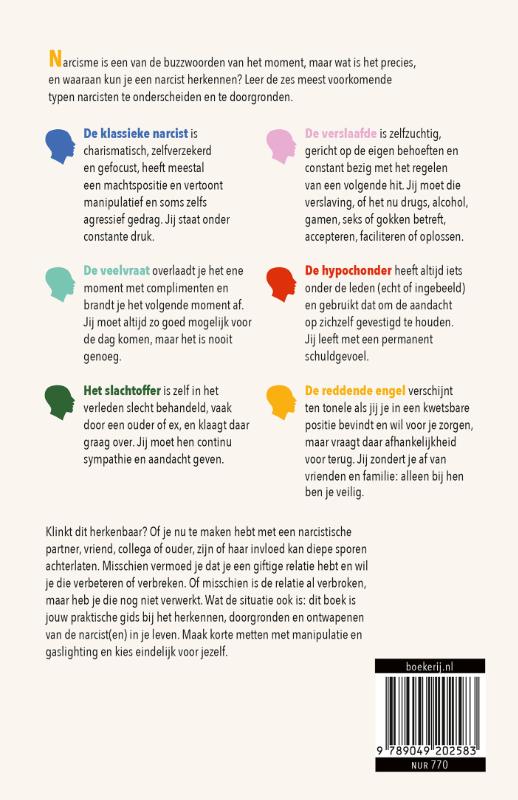 Achterkant van Hoe overleef je een narcist?