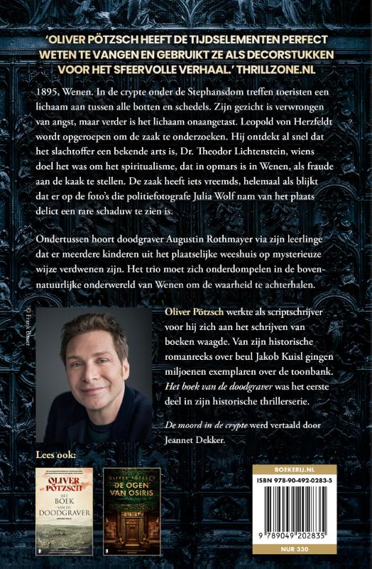 Achterkant van De moord in de crypte