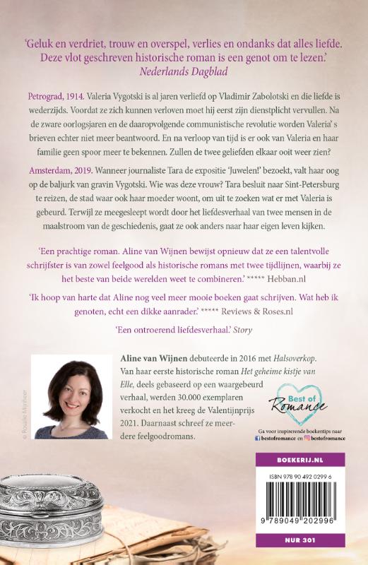 Achterkant van De verloren dromen van Valeria