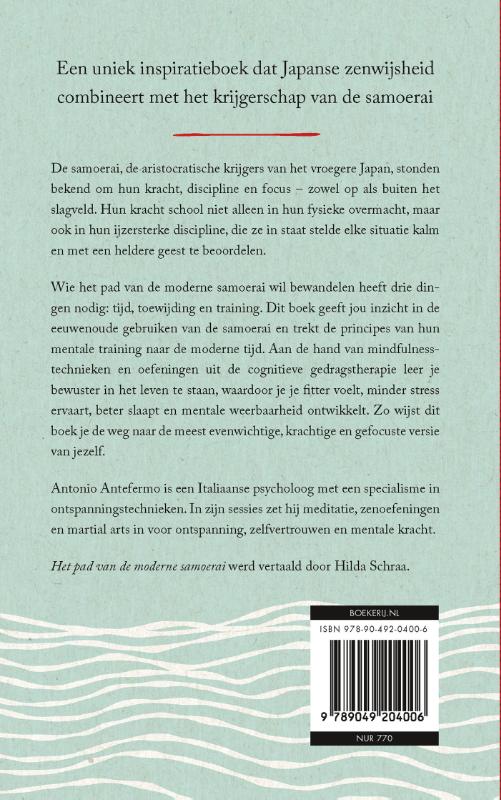 Achterkant van Het pad van de moderne Samoerai