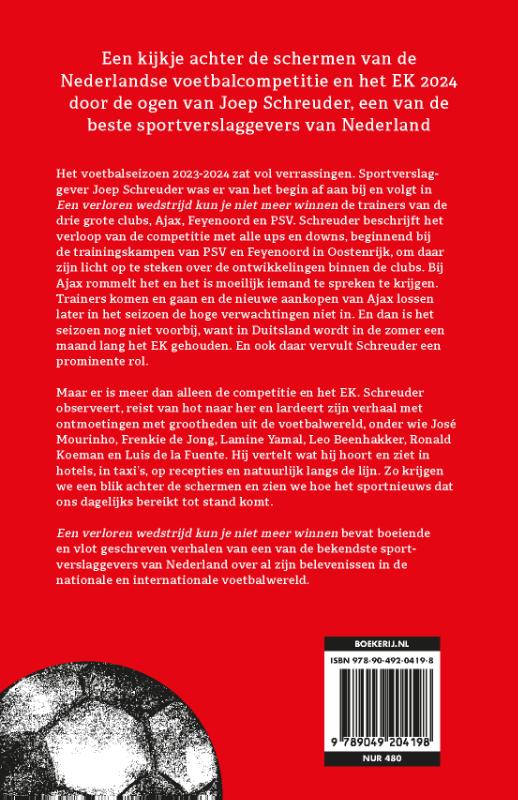 Achterkant van Een verloren wedstrijd kun je niet meer winnen
