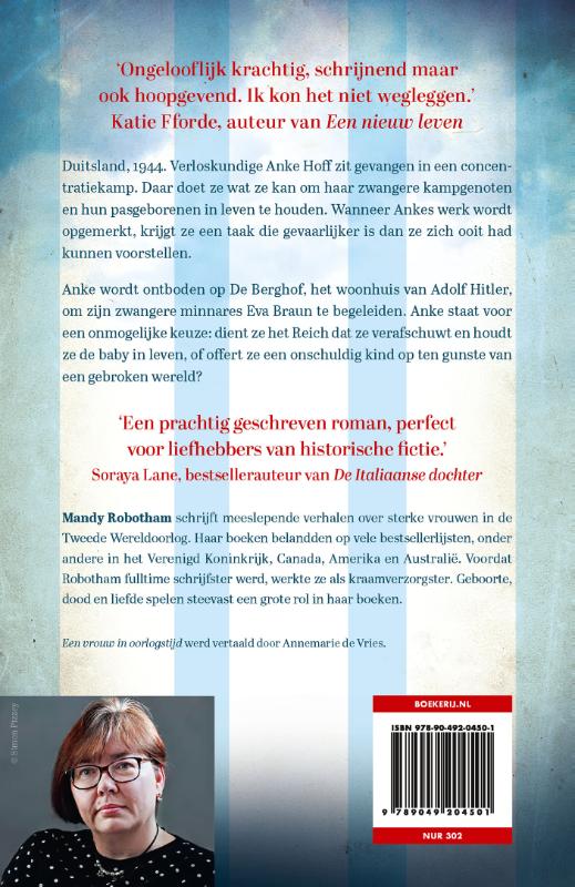 Achterkant van Een vrouw in oorlogstijd