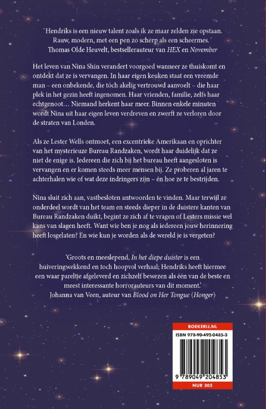 Achterkant van In het diepe duister