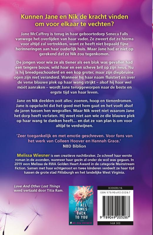 Achterkant van Love and other lost things