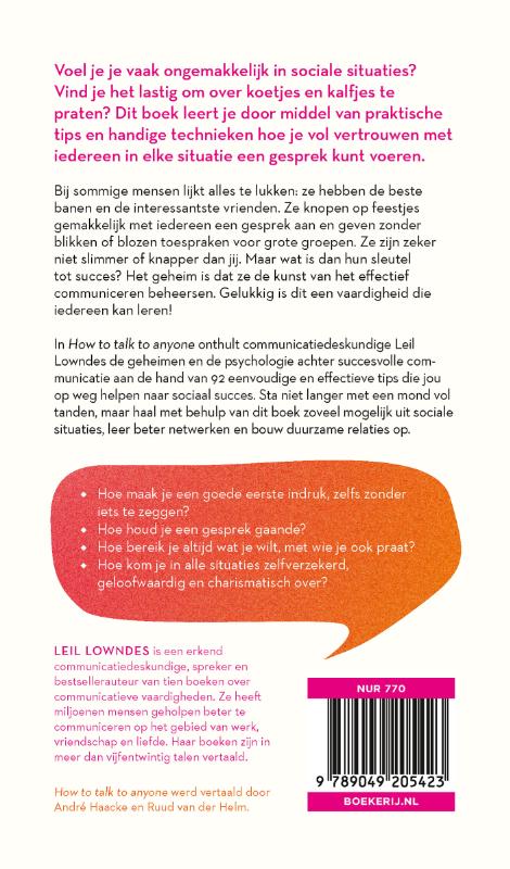 Achterkant van How to talk to anyone