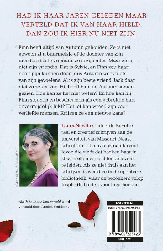 Achterkant van Als ik het haar had verteld