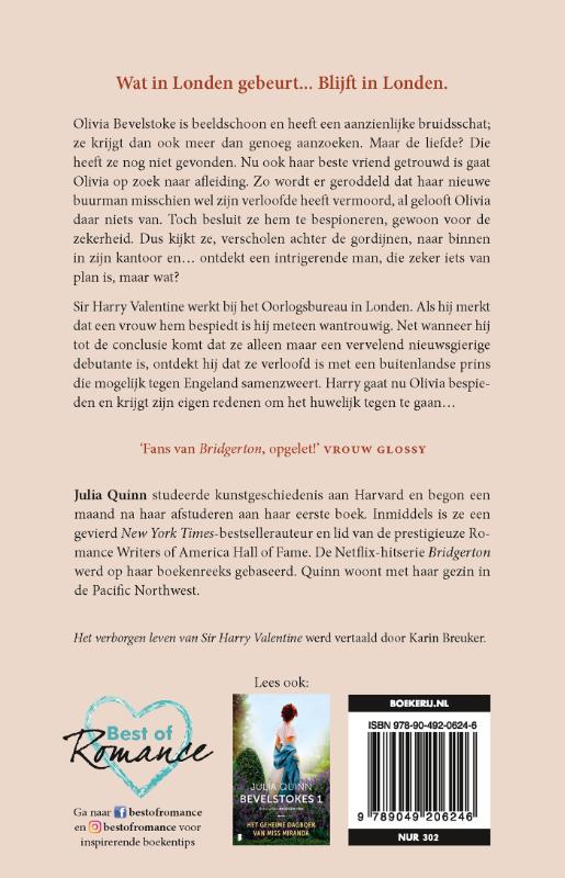 Achterkant van Het verborgen leven van sir Harry Valentine