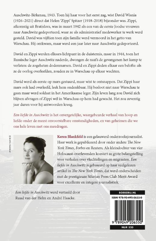 Achterkant van Een liefde in Auschwitz