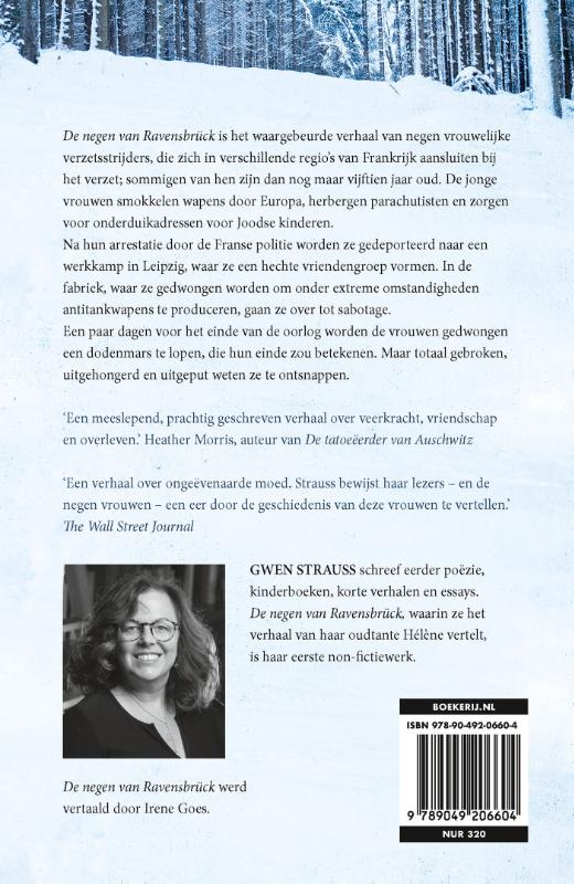 Achterkant van De negen van Ravensbrück