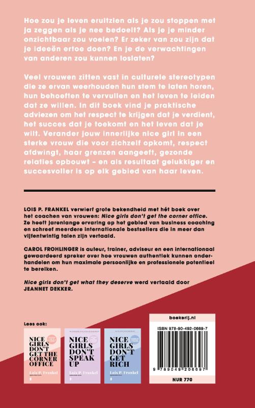 Achterkant van Nice girls don't get what they deserve