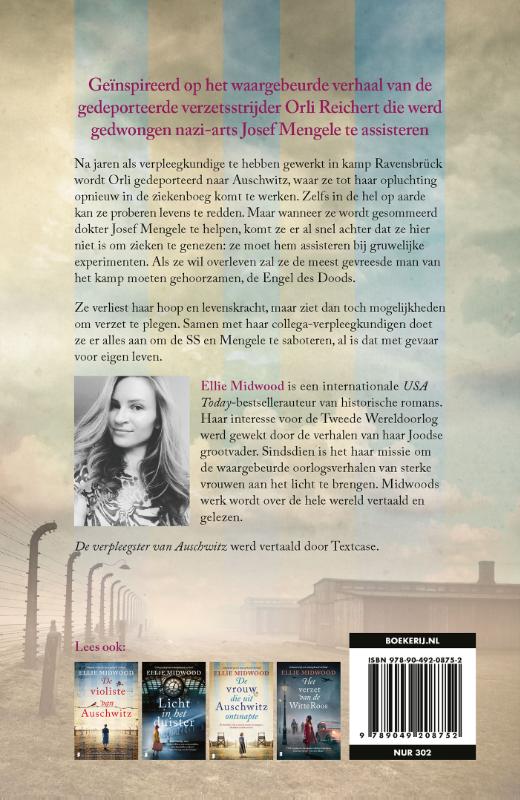 Achterkant van De verpleegster van Auschwitz