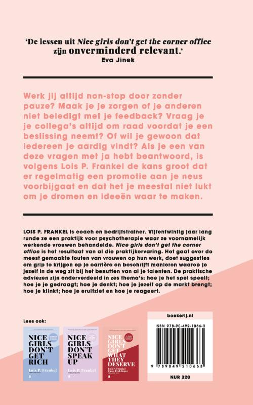 Achterkant van Nice girls don't get the corner office