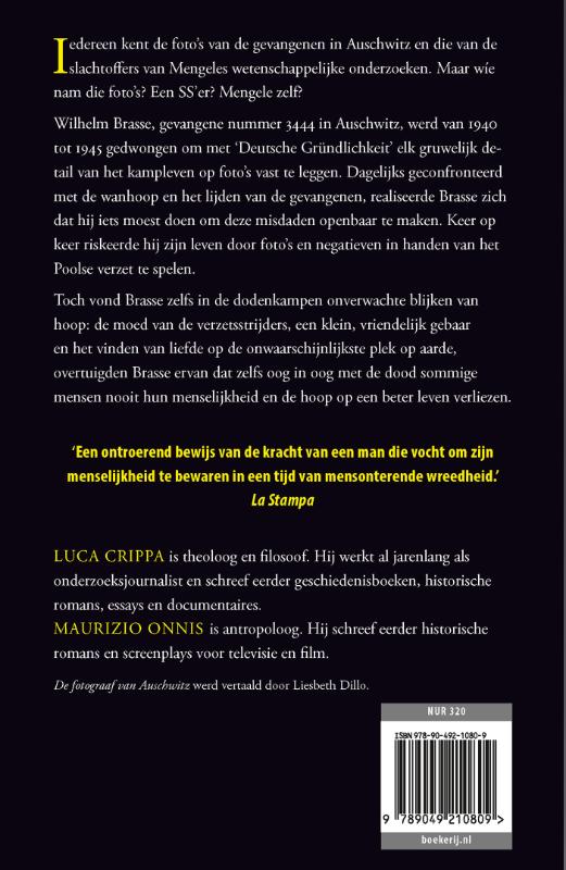Achterkant van De fotograaf van Auschwitz