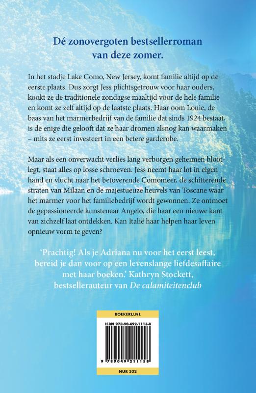 Achterkant van Aan de oever van het Comomeer