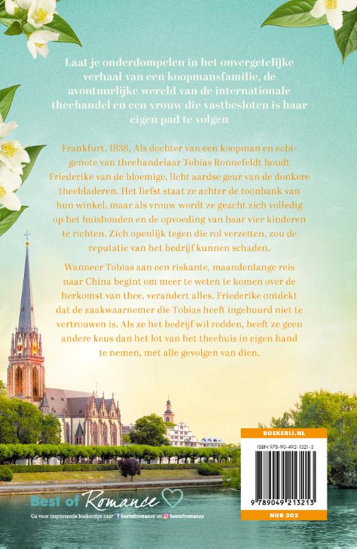 Achterkant van De vrouw van de theehandelaar