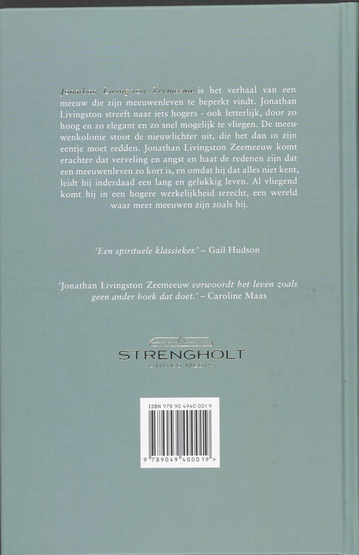 Achterkant van Jonathan Livingston Zeemeeuw