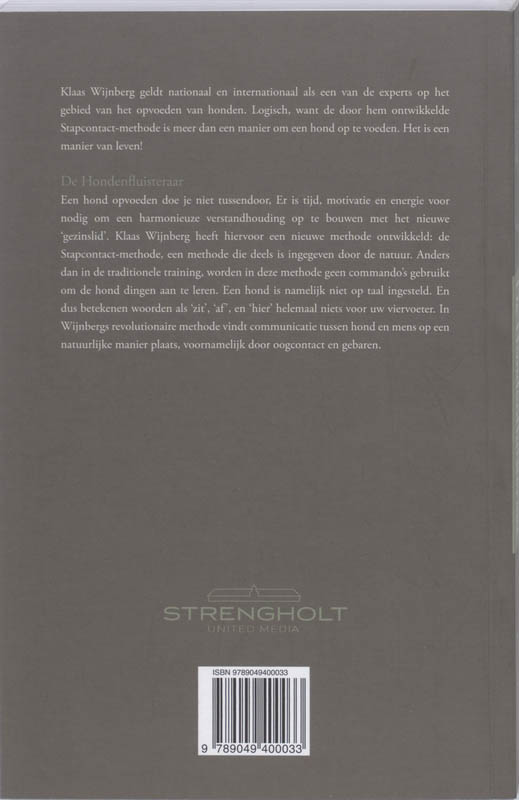 Achterkant van De hondenfluisteraar
