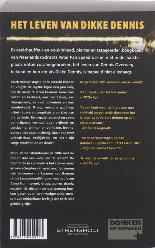 Achterkant van Ik heb nergens spijt van