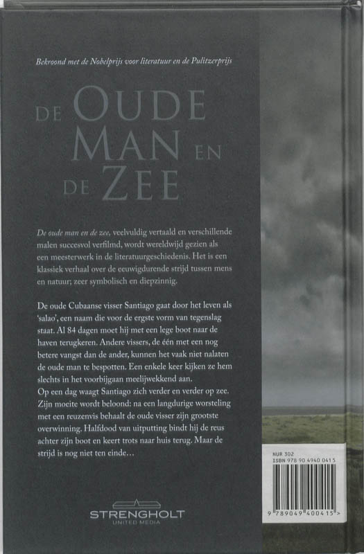 Achterkant van De oude man en de zee