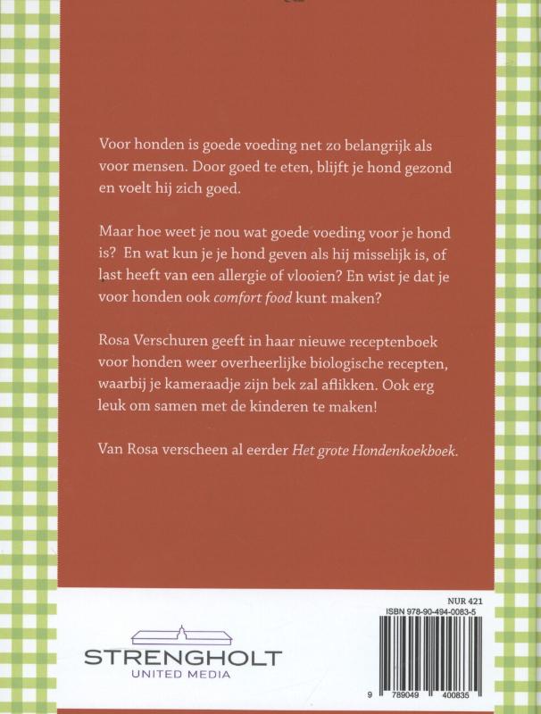 Achterkant van Gezond koken voor honden