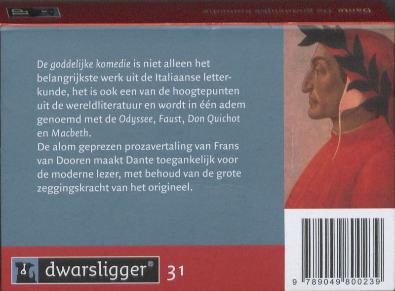 Achterkant van De goddelijke komedie