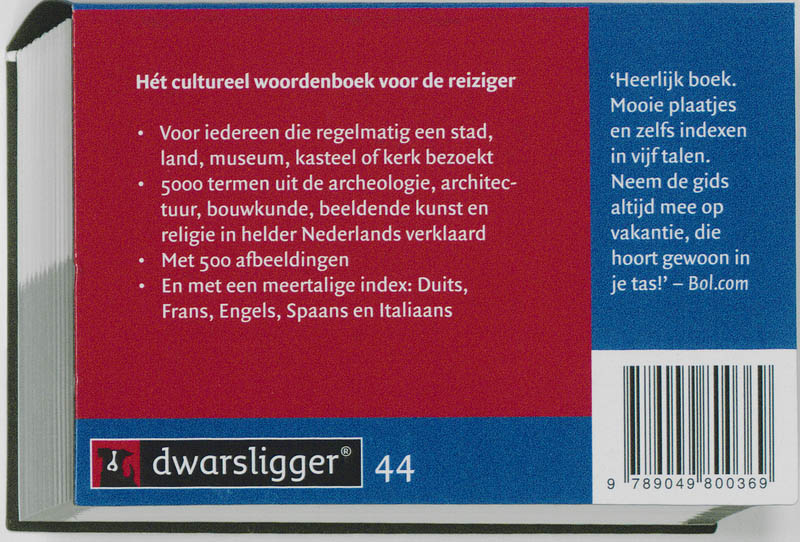 Achterkant van Van Dale cultuurgids voor de reiziger