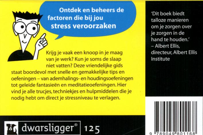 Achterkant van Stress voor dummies