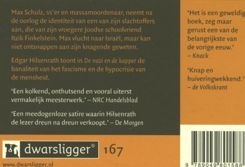 Achterkant van De nazi en de kapper