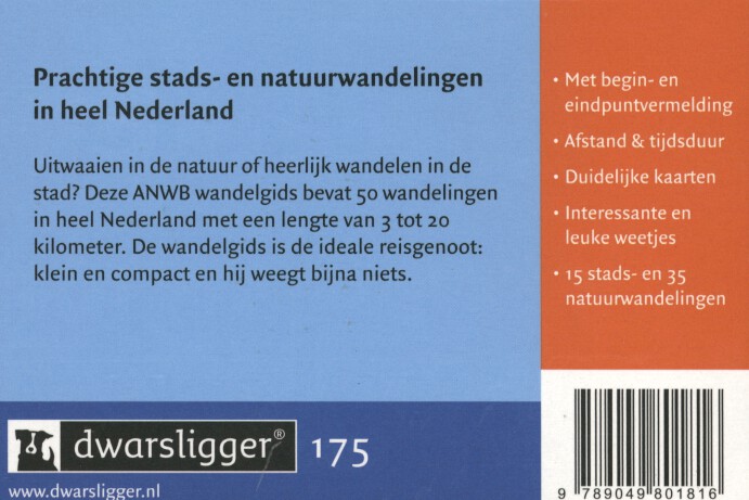 Achterkant van De wandelgids