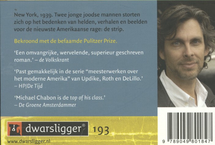 Achterkant van De wonderlijke avonturen van Kavalier en Clay