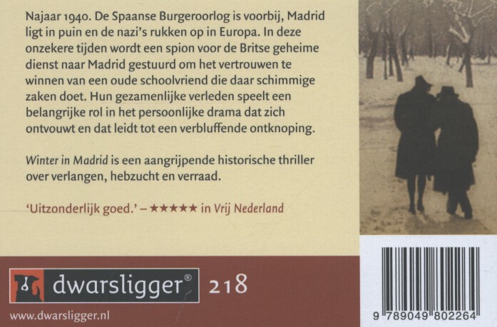 Achterkant van Winter in Madrid