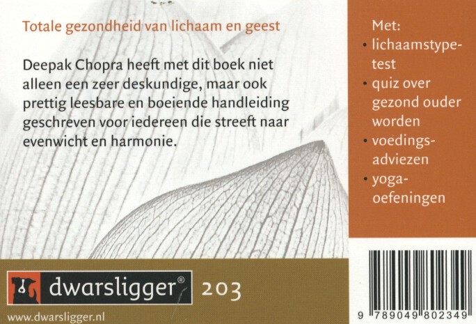 Achterkant van Balans in je leven