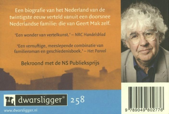 Achterkant van De eeuw van mijn vader