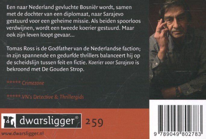 Achterkant van Koerier voor Sarajevo