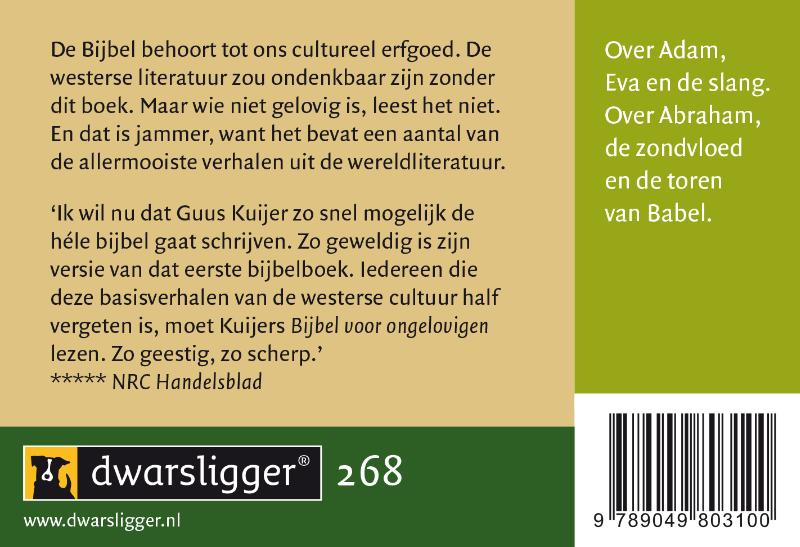Achterkant van 1 Het begin, Genesis