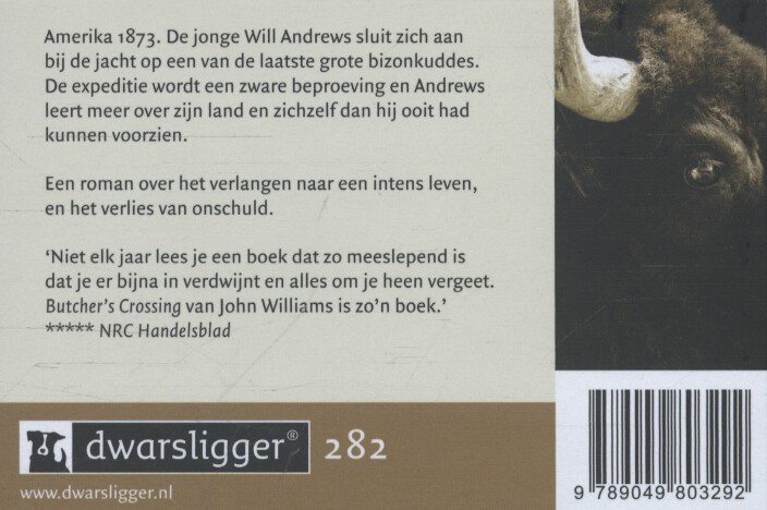 Achterkant van Butcher's crossing