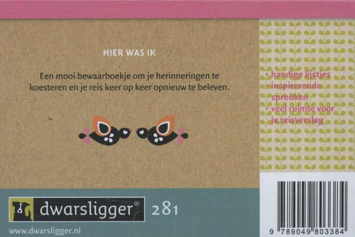 Achterkant van Hier was ik