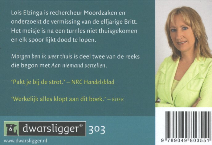 Achterkant van Morgen ben ik weer thuis